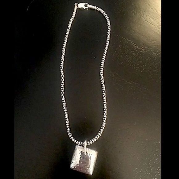 SILPADA Popcorn Necklace Puffed Square Pendant - Picture 9 of 15